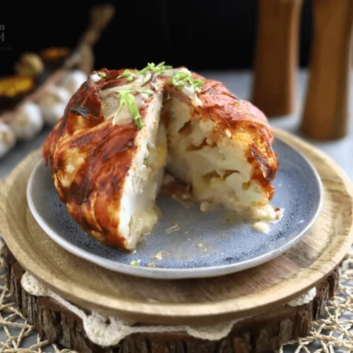 Keto kalafior zapiekany w boczku